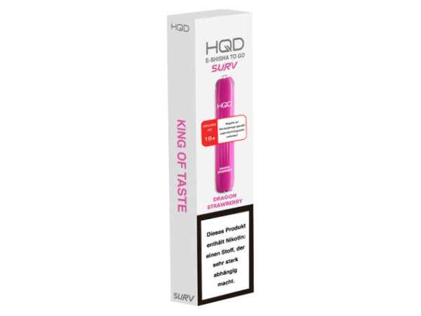 HQD SURV - Dragon Strawberry - 18 mg - 600 Züge