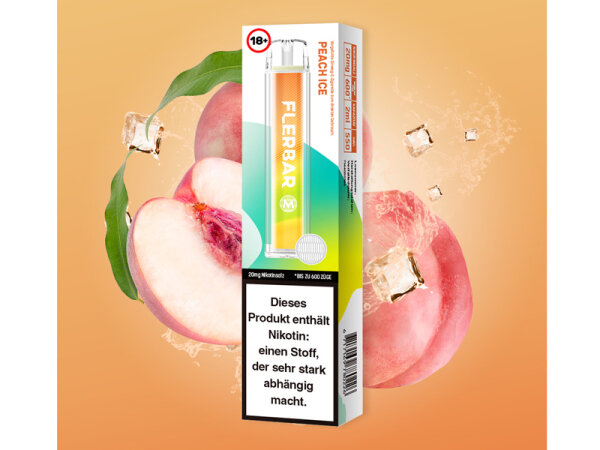 Flerbar M - Peach Ice - E-Shisha - 20mg - 600 Züge