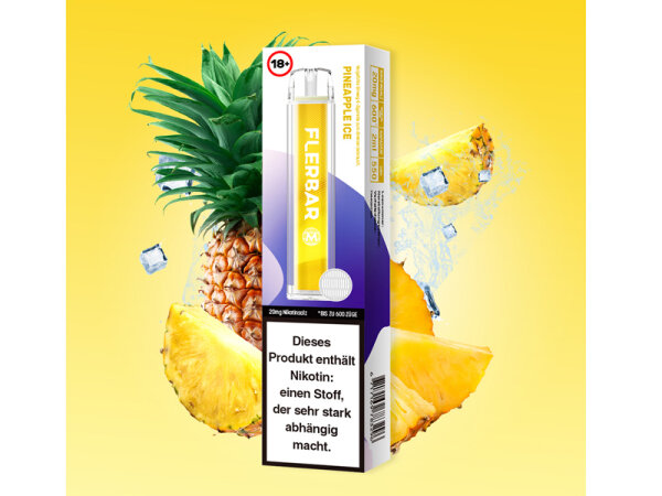 Flerbar M - Pineapple Ice - E-Shisha - 20mg - 600 Züge