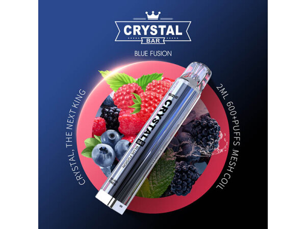 Crystal Bar - Blue Fusion - E-Shisha - 2% Nikotin - 600 Züge