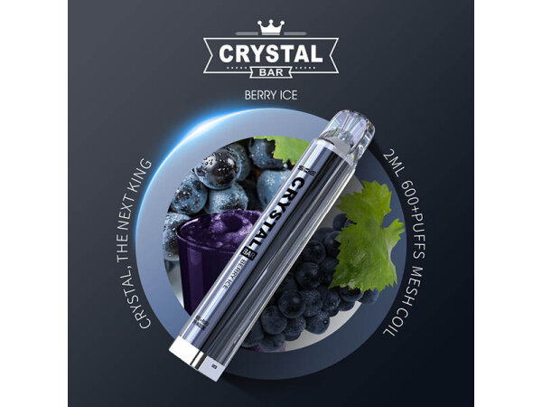 Crystal Bar - Berry Ice - E-Shisha - 2% Nikotin - 600 Züge