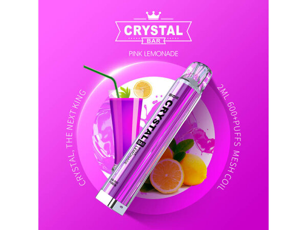 Crystal Bar - Pink Lemonade - E-Shisha - 2% Nikotin - 600 Züge