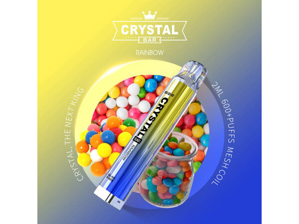 Crystal Bar - Rainbow - E-Shisha - 2% Nikotin - 600 Züge