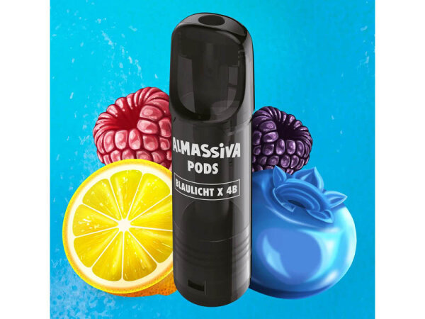 Al Massiva Pods - Blaulicht X 4B (Beerenmix, Zitrone, Blaubeere, Ice) - 17mg - 2er Set