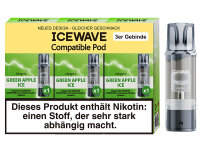 ICEWAVE 3 in 1 Pod - Green Apple Ice  - 20mg - 3er Set