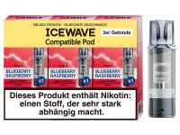 ICEWAVE 3 in 1 Pod - Blueberry Raspberry - 20mg - 3er Set