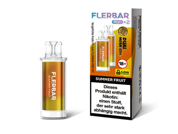 Flerbar PODS - Summer Fruit - 20mg - 2er Set