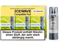 ICEWAVE 3 in 1 Pod - Lemon Lime - 20mg - 3er Set