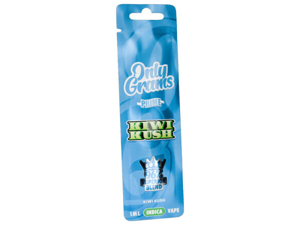 Only Grams - Kiwi Kush / Indica - Superior Vape 96% - 1ml - Einweg E-Shisha