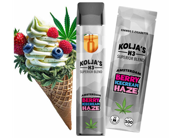 Koljas H3 97% Superior - Berry Ice Cream Haze  - E-Shisha - 1 ml