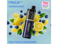 Mega Bar - GEMENI 2000 - Pods - Blue Razz Lemonade  - mit...