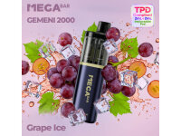 Mega Bar - GEMENI 2000 - Pods - Grape Ice  - mit Nikotin...