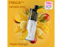 Mega Bar - GEMENI 2000 - Pods - Triple Mango - mit...