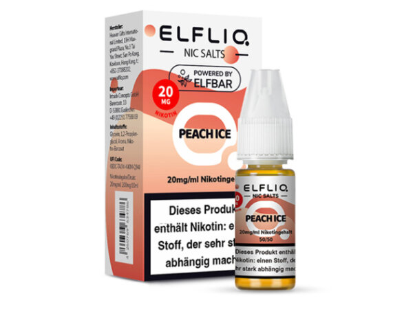 Elf Bar ELFLIQ - Peach Ice - Liquid - 20 mg/ml - 10 ml