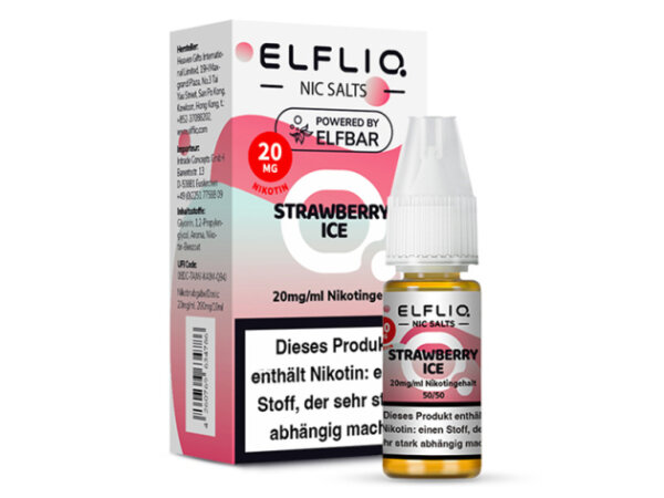 Elf Bar ELFLIQ - Strawberry Ice - Liquid - 20 mg/ml - 10 ml