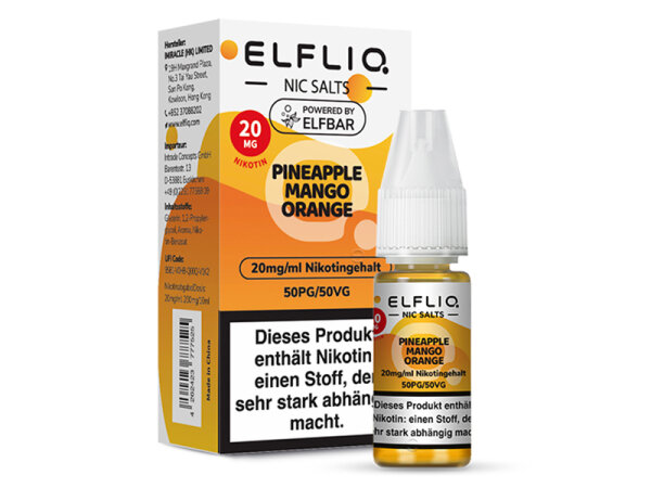 Elf Bar ELFLIQ - Pineapple Mango Orange - Liquid - 20 mg/ml - 10 ml