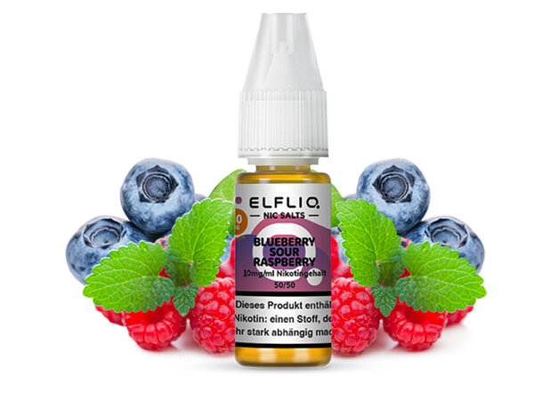 Elf Bar ELFLIQ - Blueberry Sour Raspberry - Liquid - 10mg/ml - 10ml