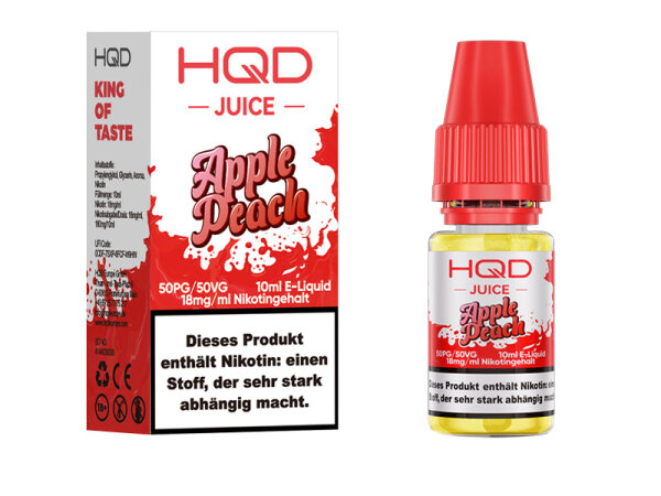 HQD JUICE - Apple Peach - Liquid - 18 mg - 10 ml