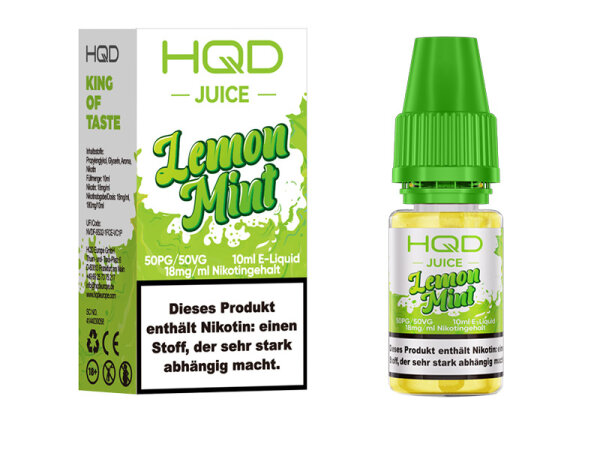 HQD JUICE - Lemon Mint - Liquid - 18 mg - 10 ml