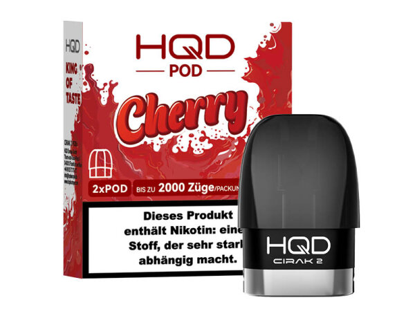 HQD Cirak 2 Pods - Cherry - 18mg - 1000 Züge - 2er Set