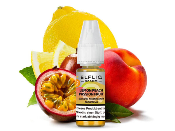 Elf Bar ELFLIQ - Lemon Peach Passion Fruit - Liquid - 10 mg/ml - 10 ml
