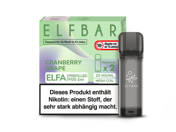 Elf Bar - ELFA CP Prefilled Pod - Cranberry Grape - 20mg - 2er Pack